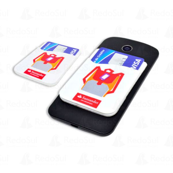 Porta Cartão em Silicone Personalizado para Celular